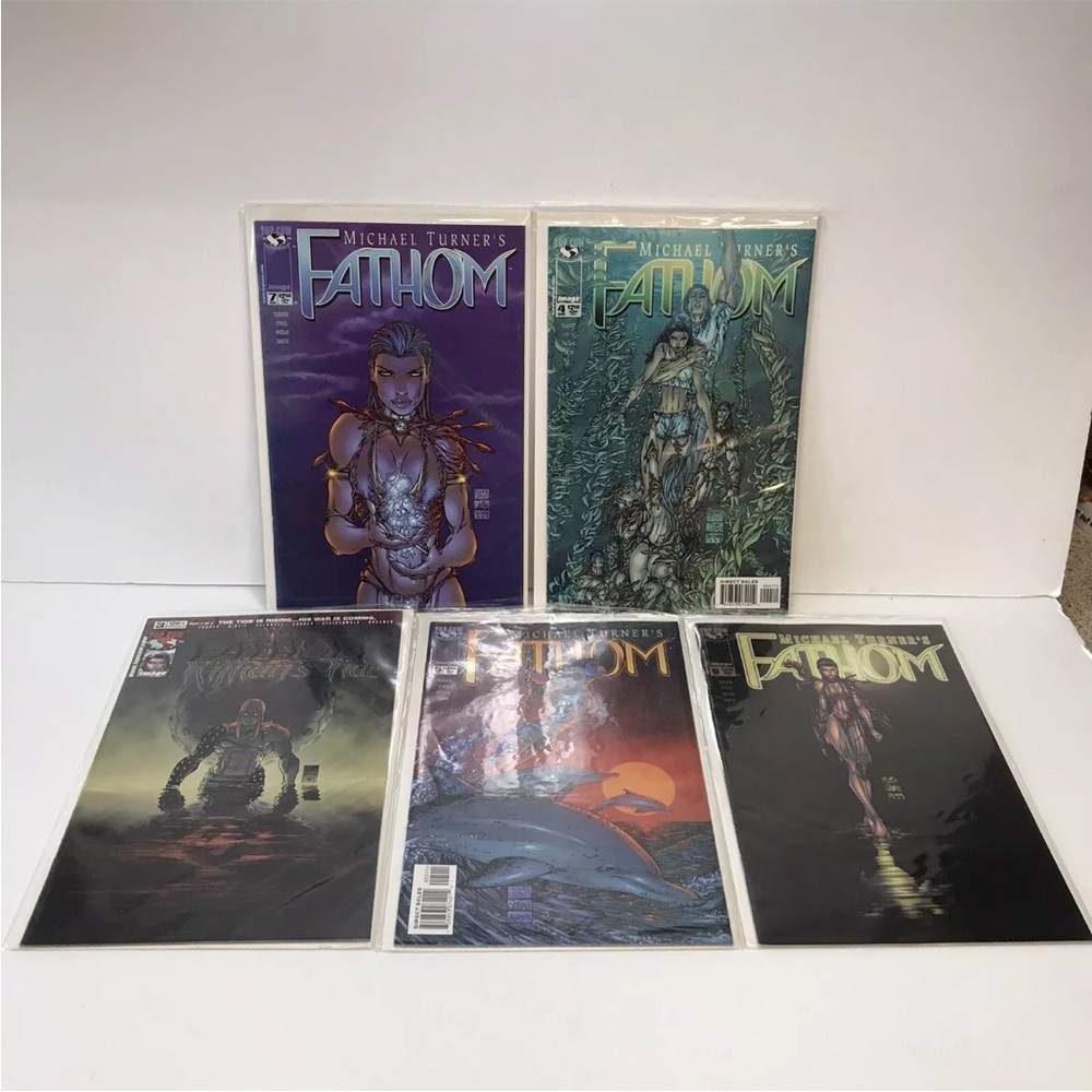 Vintage Comic Book Fathom Michael Turner Vol 3,4,5,6,7 Image 1998 1st Printings